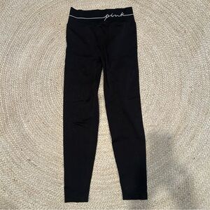 PINK Active Victoria's Secret Seamless Classic Black Leggings Regular length 26”
